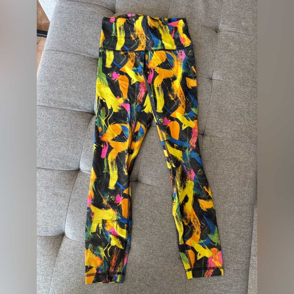 Lululemon Wunder Train High-Rise Tight 25" Undertone Black Multi Size 6 Leggings